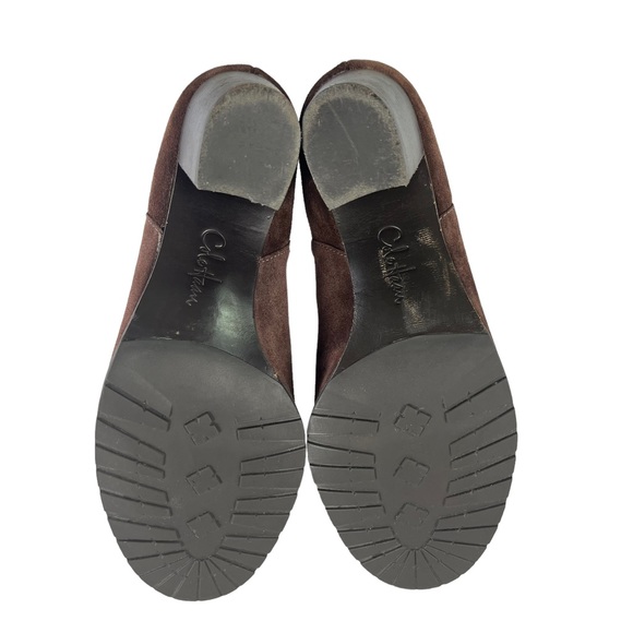 Cole Haan Block Heel Brown Suede Chelsea Boot Womens Size 9 - Picture 9 of 12